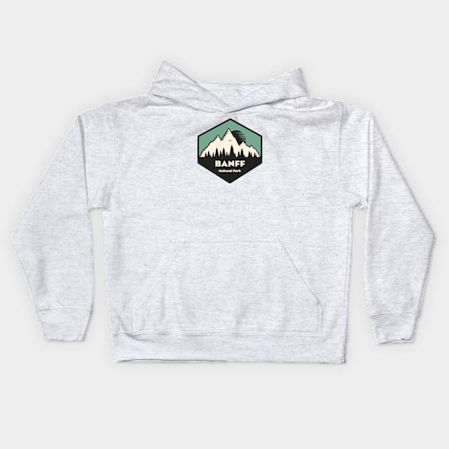 Banff National Park Kids Hoodie by esskay1000